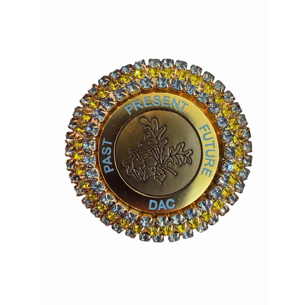 Rare Daughters Of The American Colonists DAC Past Present Future Brooch Pin